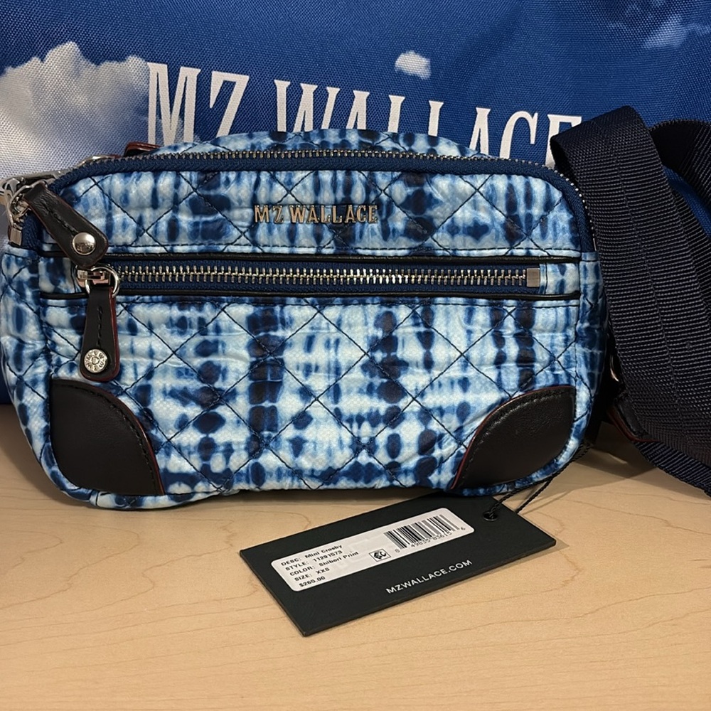 🔥☀️MZ Wallace Indigo Shibori Mini Crosby